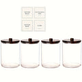 4 Pack Qtip Holder Dispenser Clear Plastic Apothecary Jar Containers Storage Box for Vanity Makeup Organizer Storage Bathroom